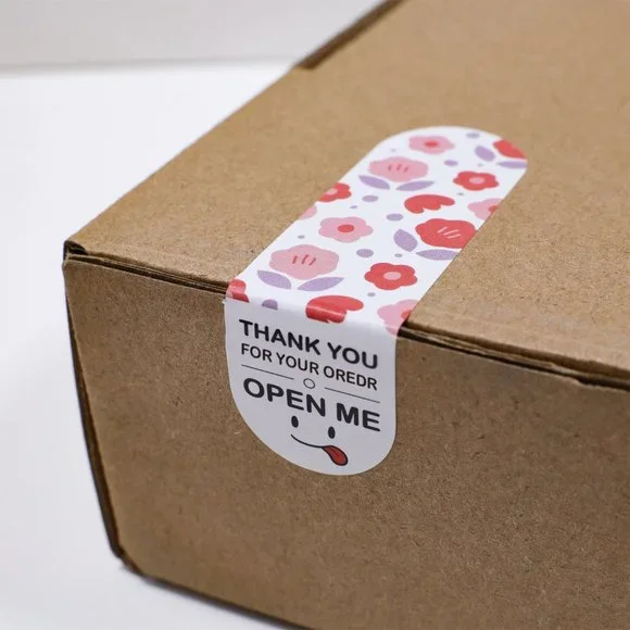 Set of 100 - Thank you / Open Me Package Creative Stickers - Picture 5 of 5